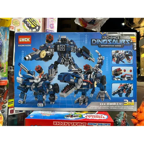 Mã 60035 - Hộp lê gô lắp ghép 3in1 mô hình Robot và khủng long bạo chúa