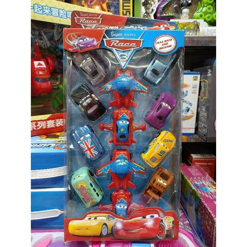 757-6 Hộp đồ chơi mô hình xe ô tô SUPER RACING chạy bánh đà