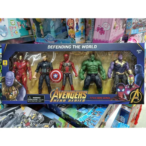 Hộp đồ chơi mô hình nhân vật siêu anh hùng Avengers Hero Series với đèn phát sáng - Đồ chơi thú vị cho bé yêu