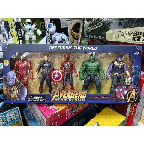 Hộp đồ chơi mô hình nhân vật siêu anh hùng Avengers Hero Series với đèn phát sáng - Đồ chơi thú vị cho bé yêu
