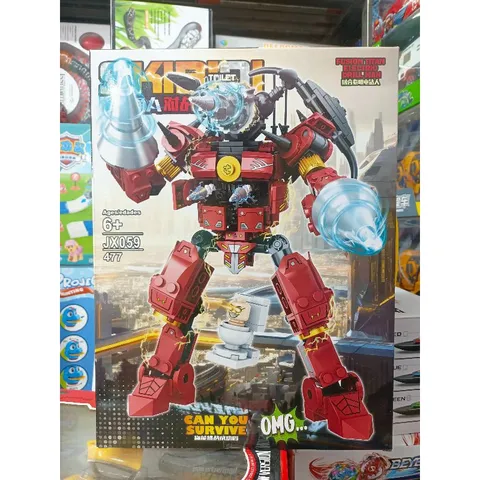 Mã 059 - Hộp lê gô lắp ghép mô hình Robot SKIBIDI TOILET