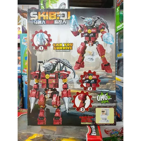 Mã 059 - Hộp lê gô lắp ghép mô hình Robot SKIBIDI TOILET