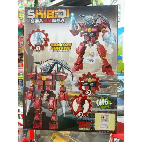 Mã 059 - Hộp lê gô lắp ghép mô hình Robot SKIBIDI TOILET