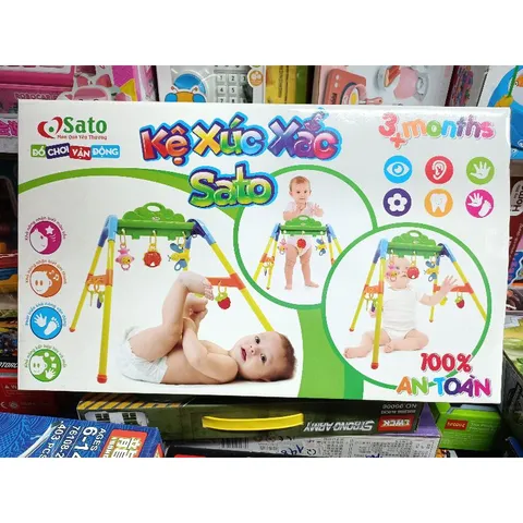 Hộp đồ chơi Kệ Xúc Sắc SATO 034 - Đồ Chơi Giáo Dục Dành Cho Trẻ Sơ Sinh, Tăng Cường Kỹ Năng Giao Tiếp và Sáng Tạo
