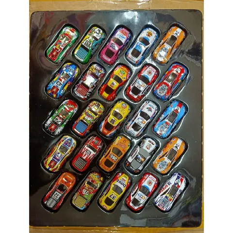 Hộp đồ chơi Xe ô tô SUPER CAR 25 chiếc chạy bánh đà 722-7 - Đồ chơi phát triển trí tuệ cho trẻ em, quà tặng ý nghĩa