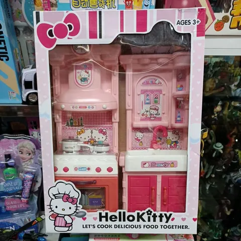 Hộp Tủ Bếp Hello Kitty có Nhạc và Đèn Phát Sáng - Đồ Chơi Thông Minh cho Trẻ Em, Khuyến Khích Sáng Tạo và Kỹ Năng Giao Tiếp