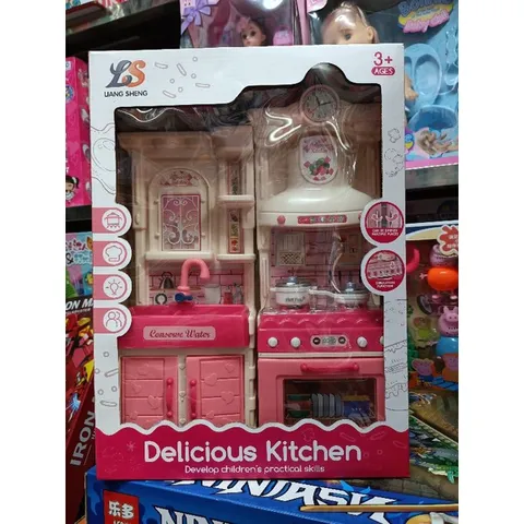 Hộp Tủ Bếp Hello Kitty có Nhạc và Đèn Phát Sáng - Đồ Chơi Thông Minh cho Trẻ Em, Khuyến Khích Sáng Tạo và Kỹ Năng Giao Tiếp