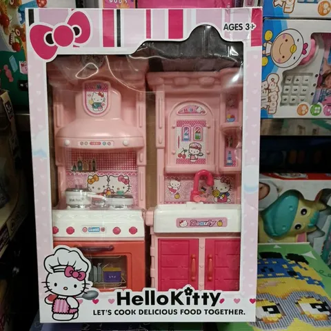 Hộp Tủ Bếp Hello Kitty có Nhạc và Đèn Phát Sáng - Đồ Chơi Thông Minh cho Trẻ Em, Khuyến Khích Sáng Tạo và Kỹ Năng Giao Tiếp