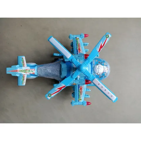 Hộp đồ chơi máy bay trực thăng chạy bằng pin có đèn và nhạc - Món quà lý tưởng cho trẻ em, phát triển kỹ năng và trí tuệ trẻ nhỏ.