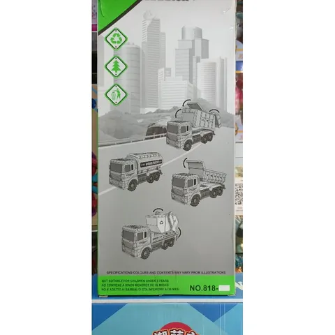 Hộp đồ chơi 4 chiếc Xe ô tô TRUCK CITY SANITATION - Đồ chơi trẻ em phát triển kỹ năng giao tiếp và tư duy sáng tạo