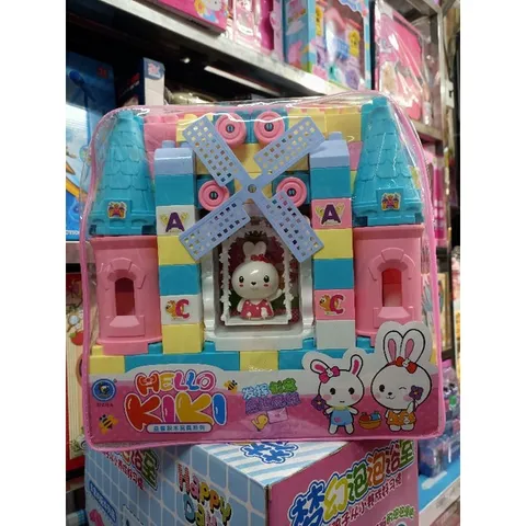 Bộ đồ chơi Xếp hình Hello Kiki 1088-112 - 58 chi tiết phát triển sáng tạo cho trẻ em, món quà ý nghĩa cho bé yêu