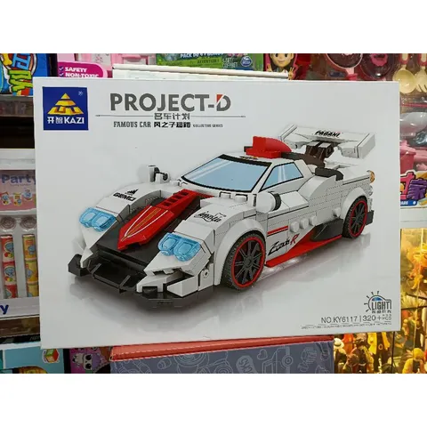 Hộp lê gô lắp ghép mô hình xe ô tô FAMOUS CAR COLLECTION SERIES KY6118, có đèn phát sáng (có nhiều mẫu lựa chọn)
