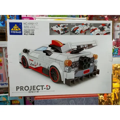 Hộp lê gô lắp ghép mô hình xe ô tô FAMOUS CAR COLLECTION SERIES KY6118, có đèn phát sáng (có nhiều mẫu lựa chọn)
