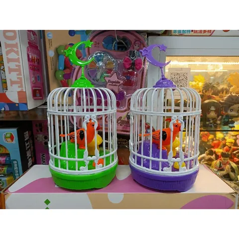 Lồng chim hót cảm ứng, có nhạc và đèn phát sáng 5508A (giao màu ngẫu nhiên)