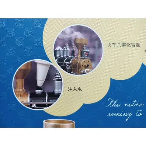 Đoàn tàu hỏa gồm 3 toa có khói chạy trên đường ray, có nhạc và đèn phát sáng 989-435 (có pin đi kèm)