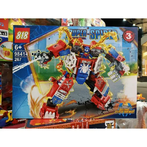 Hộp lê gô lắp ghép mô hình Robot Người Nhện SUPER SPIDER 98414-3