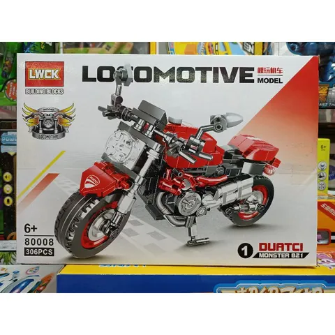 80008-1 Hộp lê gô lắp ghép mô hình chiếc xe máy