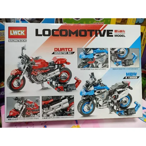80008-1 Hộp lê gô lắp ghép mô hình chiếc xe máy