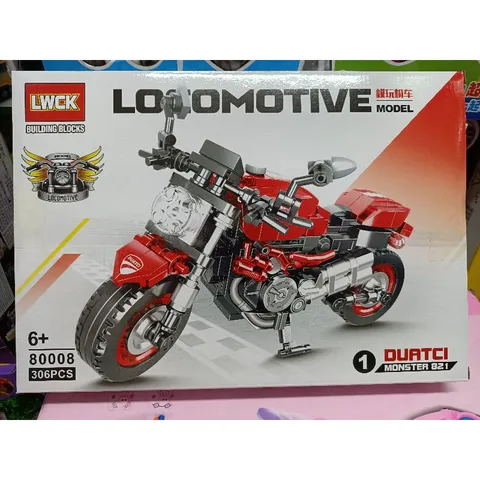 80008-1 Hộp lê gô lắp ghép mô hình chiếc xe máy