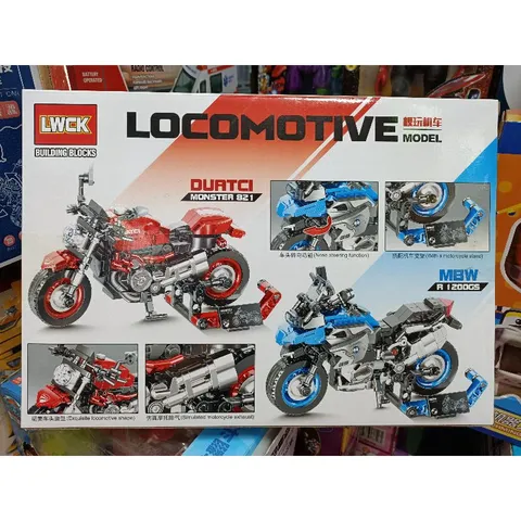80008-1 Hộp lê gô lắp ghép mô hình chiếc xe máy