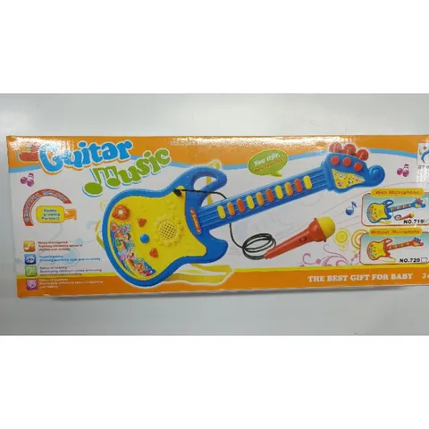 719 Hộp Đàn Guitar Music kèm MIC hát được, có nhạc và đèn phát sáng (tặng kèm pin và giao màu ngẫu nhiên)