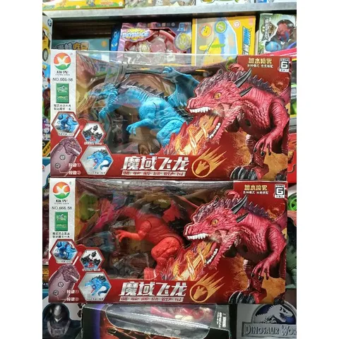 666-56 Hộp đồ chơi Điều khiển Khủng long có cánh phun sương, sử dụng sạc pin (có 2 màu lựa chọn)