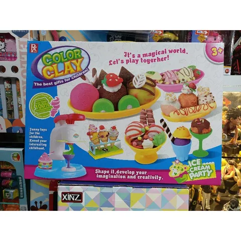 Bộ Đồ Chơi Đất Nặn Máy Làm Kem ICE CREAM PARTY 726F-1 - Hộp Đồ Chơi Nghệ Thuật Sáng Tạo Cho Trẻ Em, Quà Tặng Ý Nghĩa