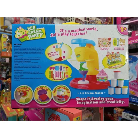 Bộ Đồ Chơi Đất Nặn Máy Làm Kem ICE CREAM PARTY 726F-1 - Hộp Đồ Chơi Nghệ Thuật Sáng Tạo Cho Trẻ Em, Quà Tặng Ý Nghĩa