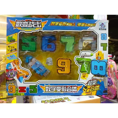 Mã 161 - Hộp đồ chơi lắp ghép các chữ số biến hình thành Robot