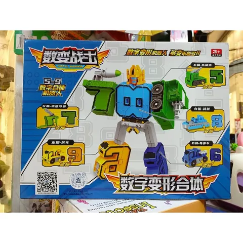 Mã 161 - Hộp đồ chơi lắp ghép các chữ số biến hình thành Robot