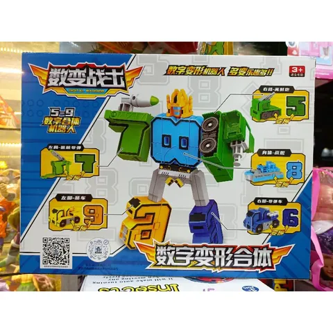 Mã 161 - Hộp đồ chơi lắp ghép các chữ số biến hình thành Robot