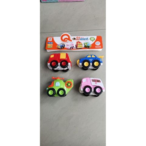 Bộ đồ chơi 4 Xe ô tô Mini Fun Rescue chạy bánh đà BJ624 - Đồ chơi phát triển tư duy và kỹ năng giao tiếp cho bé