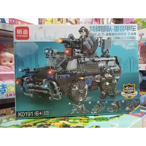 Hộp Lê Gô Lắp Ghép Mô Hình Xe Ô Tô K0191 - Đồ Chơi Sáng Tạo 415 Mảnh Ghép Cho Trẻ Em, Phát Triển Tư Duy và Khả Năng Sáng Tạo