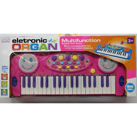 Hộp Đàn ORGAN HAPPY MUSICAL Kèm Micro - Đồ Chơi Âm Nhạc Có Đèn Phát Sáng Cho Trẻ Em, Pin Đi Kèm, Màu Sắc Tươi Sáng