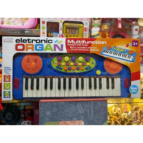 Hộp Đàn ORGAN HAPPY MUSICAL Kèm Micro - Đồ Chơi Âm Nhạc Có Đèn Phát Sáng Cho Trẻ Em, Pin Đi Kèm, Màu Sắc Tươi Sáng