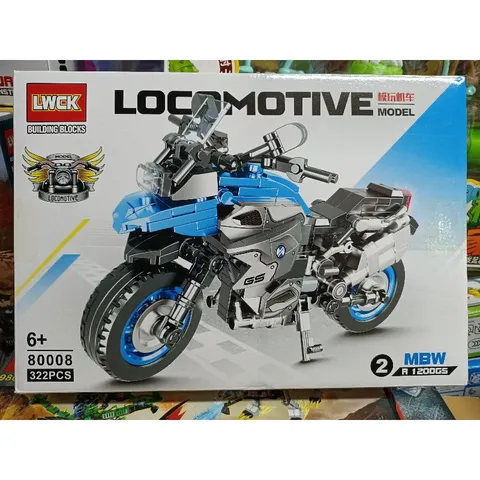 80008-2 Hộp lê gô lắp ghép mô hình chiếc xe máy