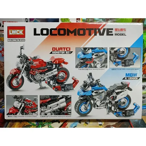 80008-2 Hộp lê gô lắp ghép mô hình chiếc xe máy