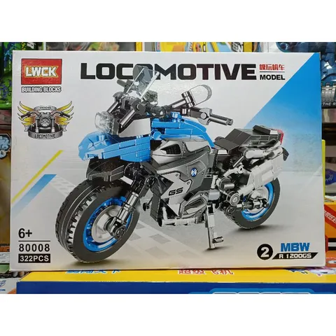 80008-2 Hộp lê gô lắp ghép mô hình chiếc xe máy