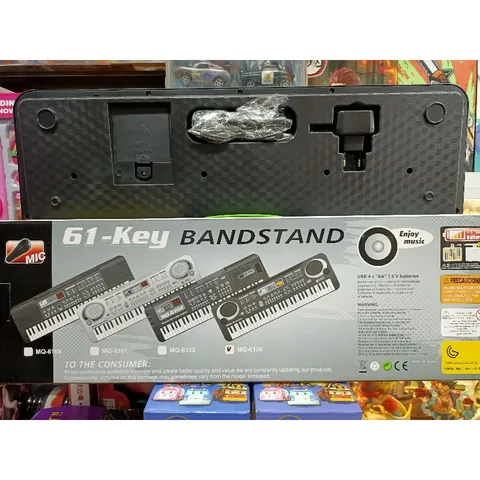 Hộp Đàn ELECTRONIC KEYBOARD gồm 61 phím kèm MIC, có nhạc và đèn phát sáng 6106