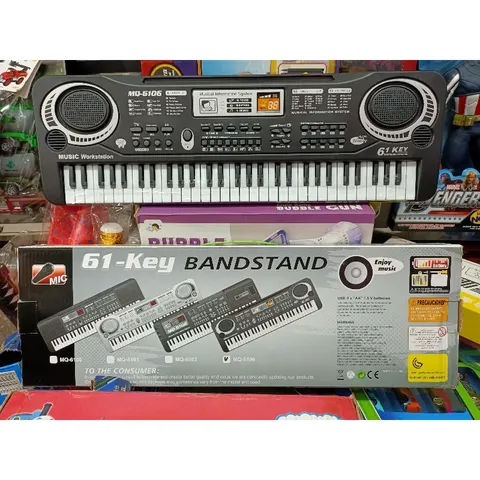Hộp Đàn ELECTRONIC KEYBOARD gồm 61 phím kèm MIC, có nhạc và đèn phát sáng 6106
