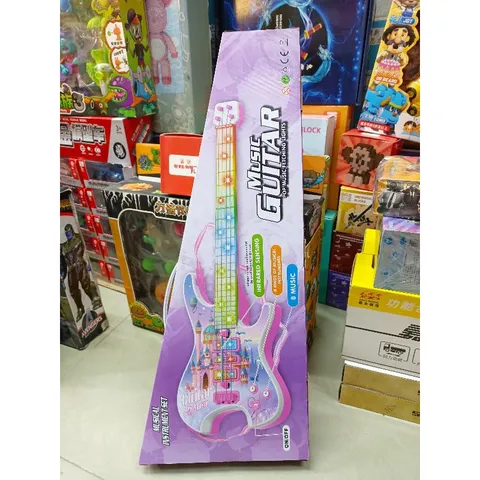 Hộp Đồ Chơi Đàn Guitar Music 969B - Đèn Phát Sáng, Có Nhạc, Quà Tặng Thú Vị Cho Trẻ Em, Phát Triển Tư Duy Sáng Tạo