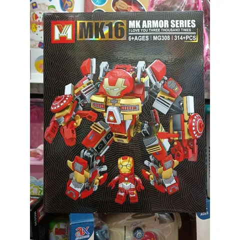 Hộp lê gô lắp ghép mô hình Robot Người Sắt IRONMAN SERIES - MG308