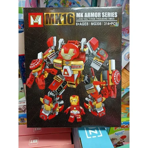 Hộp lê gô lắp ghép mô hình Robot Người Sắt IRONMAN SERIES - MG308