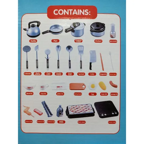 Bộ đồ chơi nấu ăn KITCHEN PLAY SET - Bếp từ có nhạc, đèn phát sáng cho trẻ em - Quà tặng ý nghĩa cho bé vui chơi và phát triển kỹ năng