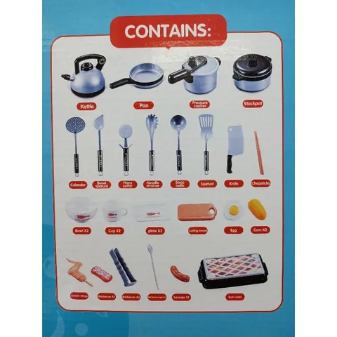 Bộ đồ chơi nấu ăn KITCHEN PLAY SET - Bếp từ có nhạc, đèn phát sáng cho trẻ em - Quà tặng ý nghĩa cho bé vui chơi và phát triển kỹ năng