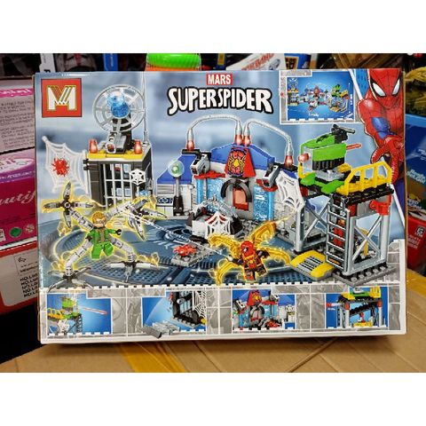 Mã 1128 - Xếp hình lắp ghép lê gô Người Nhện MARS SUPER SPIDER