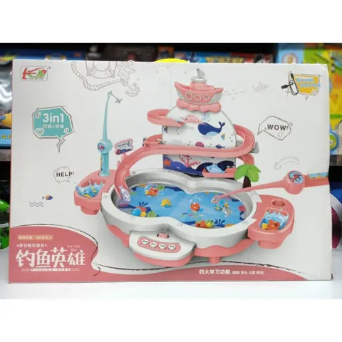 Hộp Câu Cá 3in1 Phát Nhạc - Đồ Chơi Giải Trí Cho Trẻ Em, Sử Dụng Pin Sạc, Màu Sắc Ngẫu Nhiên, Phát Triển Kỹ Năng Vận Động