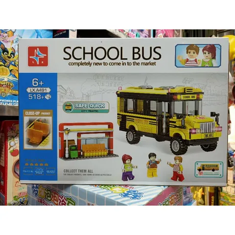 Hộp Lê Gô Lắp Ghép Xe Ô Tô Buýt A491 - Đồ Chơi Giúp Bé Phát Triển Tư Duy Sáng Tạo - 518 Mảnh Ghép Sáng Tạo Thú Vị