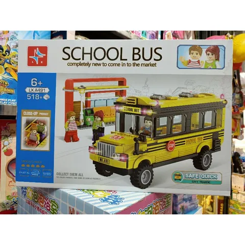 Hộp Lê Gô Lắp Ghép Xe Ô Tô Buýt A491 - Đồ Chơi Giúp Bé Phát Triển Tư Duy Sáng Tạo - 518 Mảnh Ghép Sáng Tạo Thú Vị