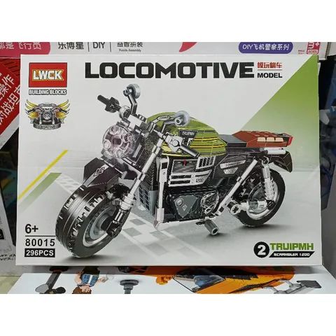 Hộp lê gô lắp ghép mô hình xe máy LOCOMOTIVE MODEL 80015-2